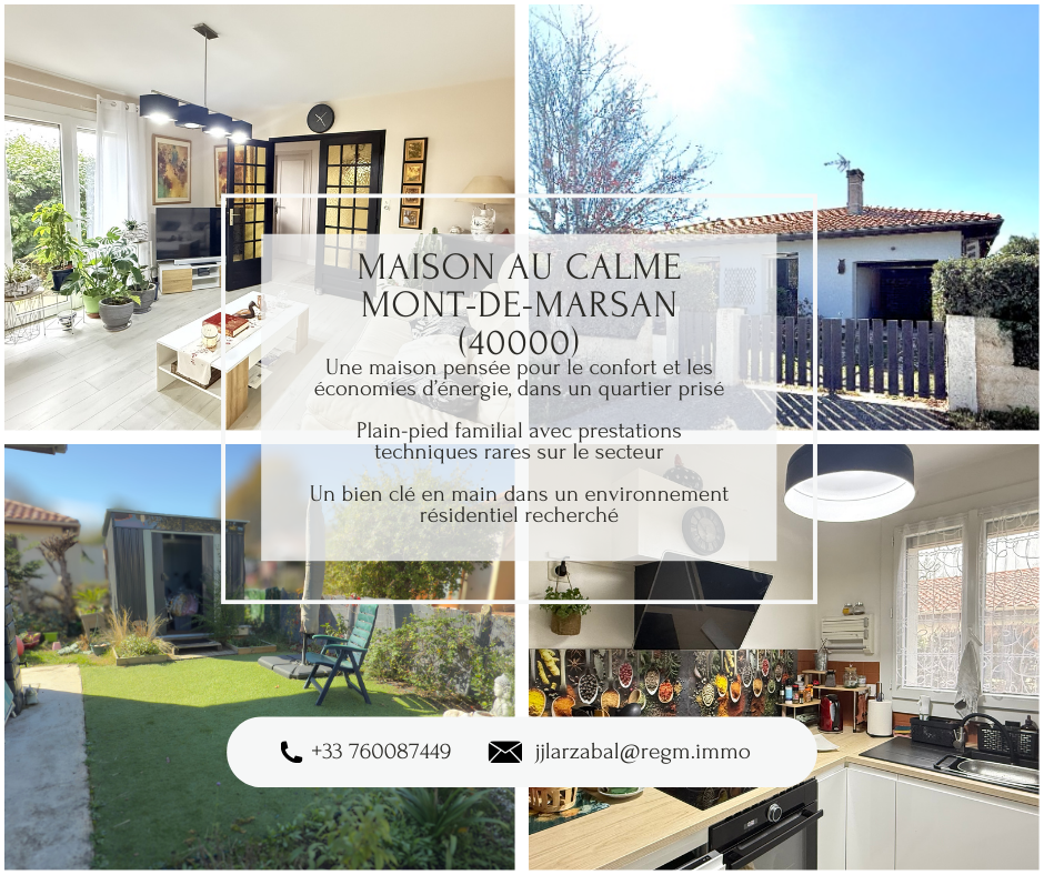 À VENDRE   Maison de plain-pied au calme   Mont-de-Marsan (40000)