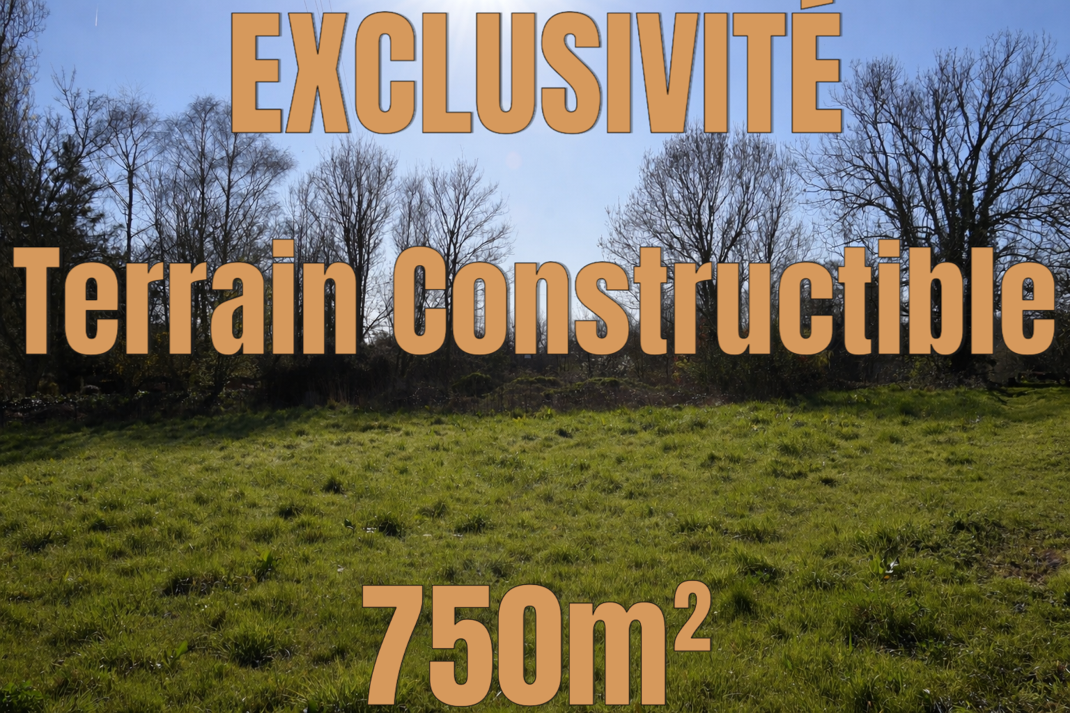 EXCLUSIF : Terrain constructible hors lotissement de 750m2